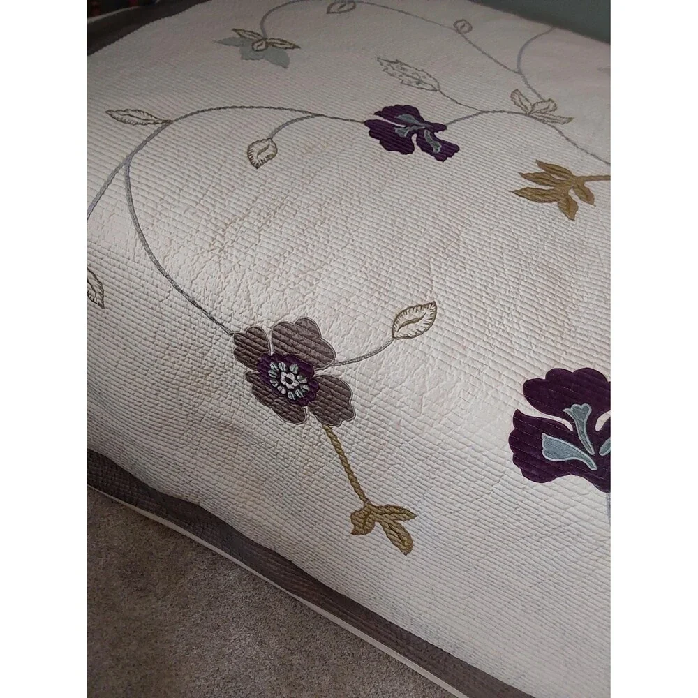 Vintage King Size Polyester Quilt Bedspread